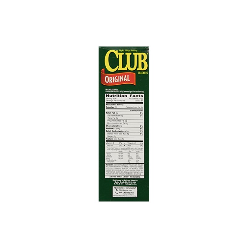 Keebler Club Crackers Original, 13.7 Oz. (Pack of 3)