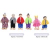 Family Doll Figures Pine Miniature People Toy Set Ornament Educational