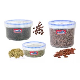 Cubasa Set De 3 Contenedores Tapa Rosca Cubasa Diferente Medida