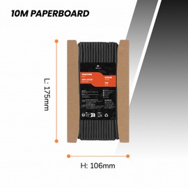 Abma Cord Paracord 4mm 10m 100% Nylon Rope 9 Strands Type III Parachute Cord for DIY, Camping, Survival, Outdoor - Max. 280kg - Black