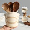 ATLZBLTCI Ceramic Farmhouse Kitchen Utensil Holder for Countertop, Rustic Cooking