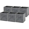 6 Pack - SimpleHouseware Foldable Cube Storage Bin, Dark Grey