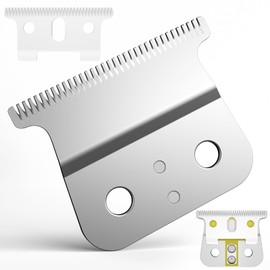 Professional Barber-Grade T-Blade Replacement Compatible with Andis T-Outliner，Barber-Approved T Clipper & Trimmer Blades#04710/04521，Precision Sharp，Zero-Gap Fit (Ceramic T/Sliver Blade)