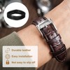 sourcing map 2pcs Leather Watch Band Loops 16mm Replacement Watch