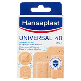 Hansaplast Universal - Cerotti Assortiti Resistenti All'Acqua, 40 Pezzi