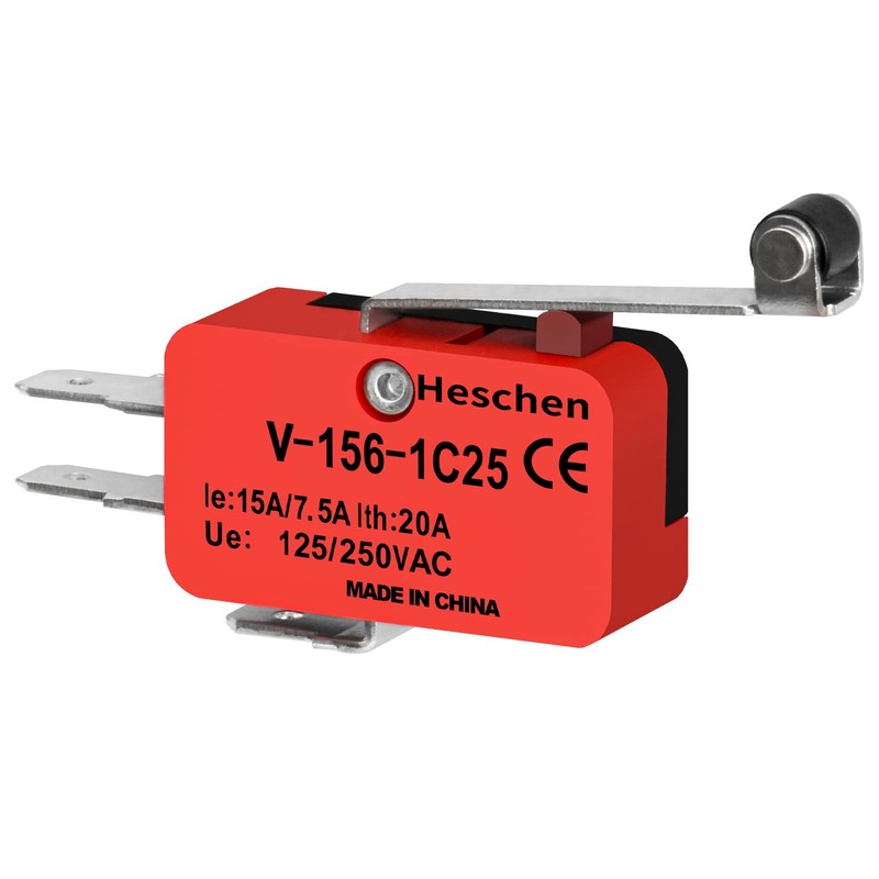 Heschen Micro Switch, V-156-1C25, 7.5A 250VAC, Ith 20A, SPDT, Long