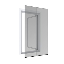 Windhager Basic Fly Screen Curtain for Doors, Door Curtain, Slat Curtain, Fly Screen, 100 x 210 cm, Anthracite, 04507