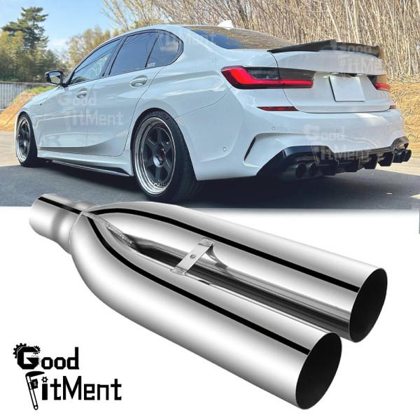 GOODFITMENT 19" Exhaust Tip Blast Pipe Muffler 2.5" inlet 3.5"