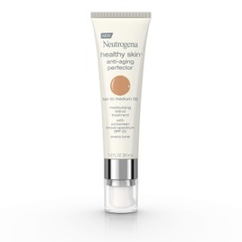 Neutrogena Neutrogena Healthy Skin Anti-Aging Perfector Tinted Facial Moisturizer and Retinol Treatment with Broad Spectrum SPF 20 Sunscreen with Titanium Dioxide, 50 Tan to Medium, 1 fl. oz