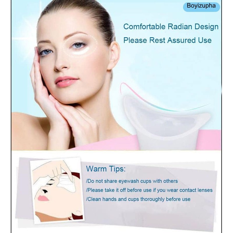 2Pcs Eye Wash Cup,Eye Cups for Eye Wash,Silicone Eye Bath