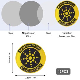 Belligern 12 Stickers Emf Blocker Emf Stickers Emf Blocker for Phone Emf Stickers for Phones Anti-Radiation Stickers for Laptops and Tablets to Block 5g Wi-Fi Bluetooth Protection Neutralizer (Gold)