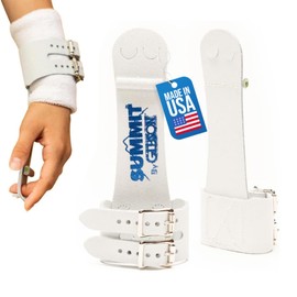 Gibson Athletic Summit Uneven Bar Gymnastic Grips for Girls, Durable Leather Grip with Double Buckle Straps for Secure Grip, Hand Grips for Early Competitor Gymnasts, Gymnastics Grips - Made In USA
