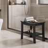 HDPE Shower Bench with Storage Shelf - Waterproof Bath Seat