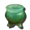 Green Aventurine polished cut base carved cauldron Natural Metaphysical Chakra