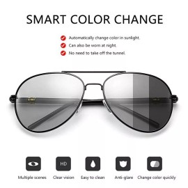 yellowprice Men Military Style Polarized Pilot Aviator Sunglasses Large 60mm Frame with Case