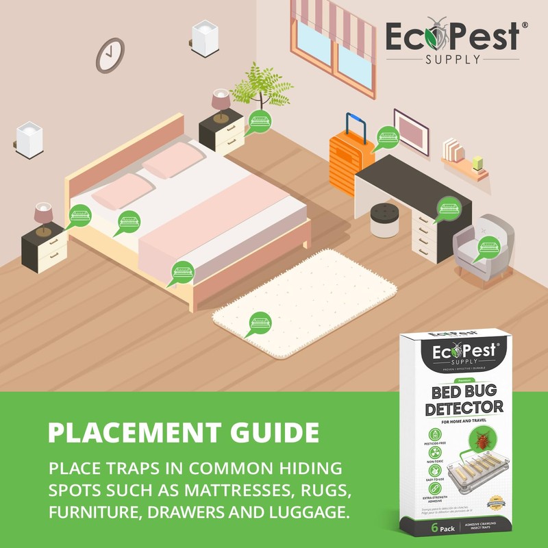 Bed Bug Detector – 6 Pack | Early Detection Bed