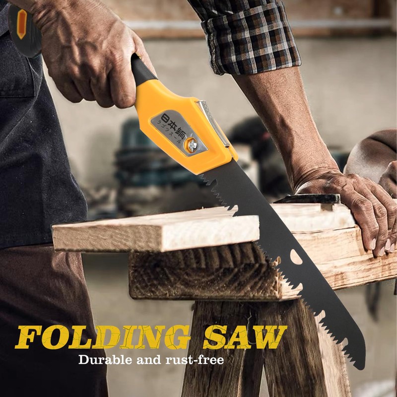 Folding Camping Saw Pruning Hand Saw, Portable Survival Saw Backpacking