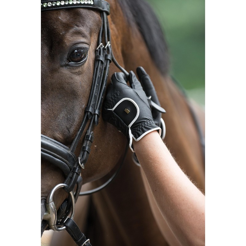 Roeckl LONA Navy and Silver ladies glove