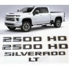GM Auto Matte Black Doors 2500HD Tailgate Silverado LT Emblems