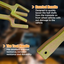 SUGOOE 12020-2 Piece Axle Popper Fork and Shim Kit Inner CV Axle Removal Tool Set for Front Wheel Drive Vehicles Remove Half-Shaft Drive Axles & Fix Damaged CV Joints