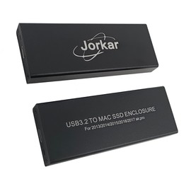 Jorkar External SSD Enclosure for MacBook Air/Pro 12+16 PIN SSD, Hard Drive Reader for A1466 A1465 A1502 A1398 SSD mid 2013-2017, Portable Mac SSD to USB-C 3.2 Adapter Case (No SSD)