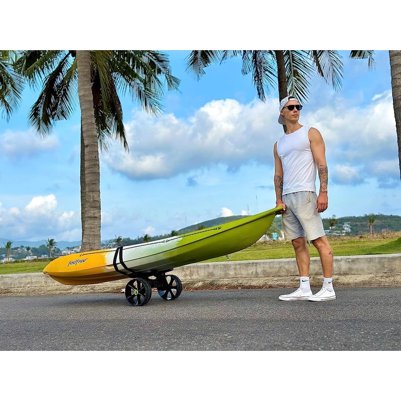 Ulticor Kayak Cart, Puncture-Free Wheels Assembles and Disassembles Within Seconds