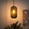 Ruzectt Ruzectt Plug in Pendant Light Rattan Hanging Lights with