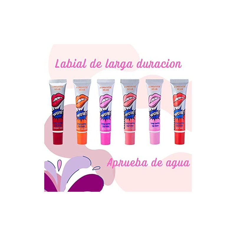 Labial Tinta Indeleble Larga Duración Peel Off Lip Gloss -