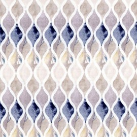 Quilting Treasures Tres Chic Wavy Geometric Cream 100% Cotton Fabric by The Yard