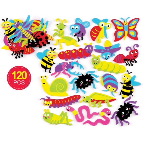 Baker Ross Foam Stickers, Assorted, 25mm-50mm