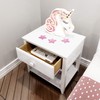 Max & Lily Solid Wood Nightstand, White