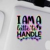 Holographic Decal Stickers of Latte to Handle Premium Waterproof Vinyl