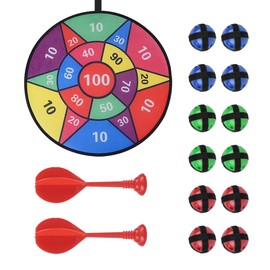 Hsthe Sea 100 points Dart Board Set,72cm/28.3inch Foldable Dart Board Game Indoor Outdoor Hanging Dartboard Party interactive Games festival Gift