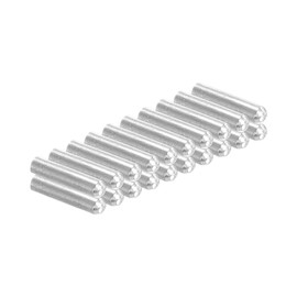 PATIKIL 304 Stainless Steel Dowel Pins 3.5x15 mm (3/16" Dia), 20 Pcs Round Head Flat Chamfered End Metal Dowel Pins Bunk Bed Pegs for Support Shelves Furniture Device