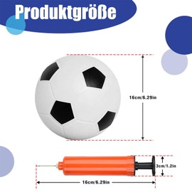 Small Football, Mini Football, Small Football Set with Mini Football and Air Pump, 16 cm Mini Footballs for Children and Adults, Ideal for Playground, Beach Bath, Indoor and Outdoor Fun