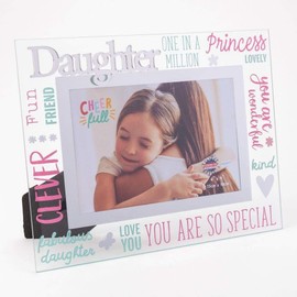 Widdop & Co. 3D Words Glass Photo Frame 6 x 4 - Daughter CF10064DAU