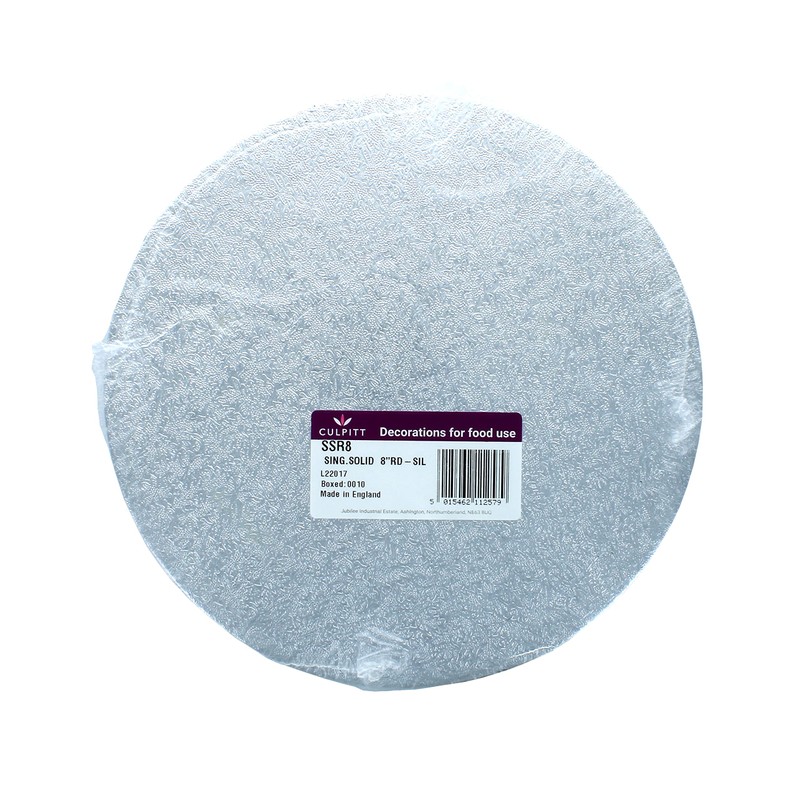 Culpitt Thick Round Turn Edge Cake Cards, Cake Boards, Silver