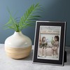 Frametigo Silver Plated Black Photo Frame – Fits Photo Size