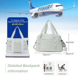 SZLX Travel Duffel Bag Weekend Bag with Trolley Sleeve, Dry & Wet Seperated Sports Gym Bag Waterproof Bag Carry On Bag for Women Men Weekender Tote Bag Hospital Bag Cabin Bag