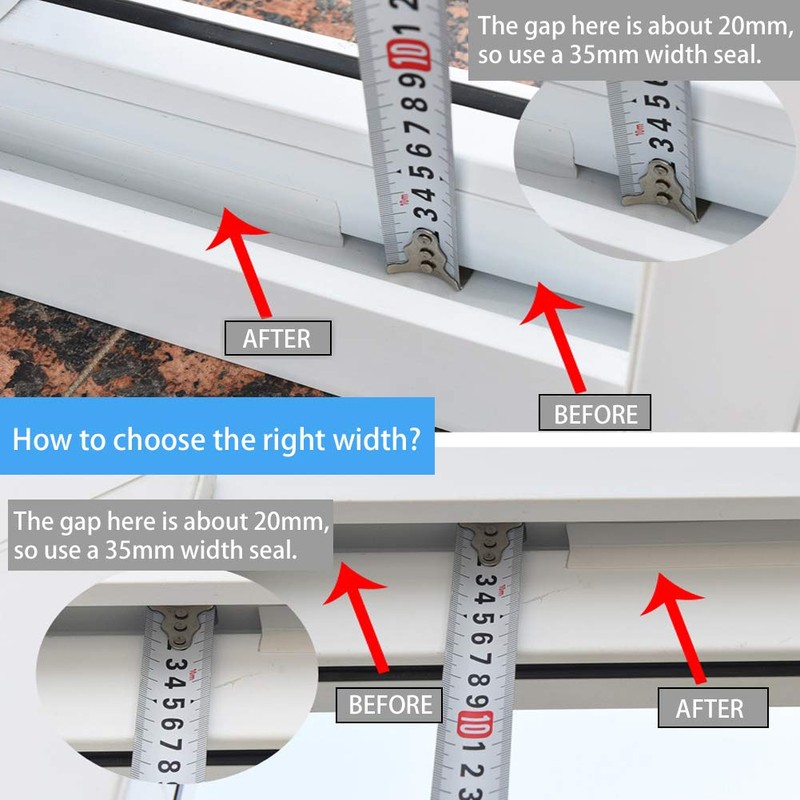 TAROSE Weather Stripping, Silicone Door Seal Strip Door, Window, 16