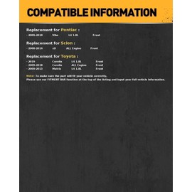 KAC - Disc Brake Rotors | Brake Kit for Toyota 2009-2018 Corolla, Toyota 2019 Corolla 1.8L, Scion 2008-2014 xD, Toyota 2009-2013 Matrix 1.8L,Automotive Replacement Brake Rotors,31505