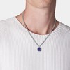 COAI 13mm Peacock Stone Lapis Lazuli Figaro Chain Necklace, Lapis