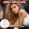 20 Sheets Brown Red Temporary Tattoo Sticker, Lace Temporary Tattoos