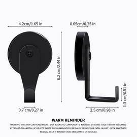 DAPEIMY 2Pcs Flower Ring Hooks, Magnetic Suction Hooks, Metal Front Door Hooks, Christmas Decorations for, Multi-Functional Decorative Hooks (Right Angle Hook 2 Pieces)