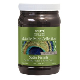 qt Modern Masters ME525 Ground Coffee Metallic Paint Collection, Satin Water-Based Decorative Metallic Paint