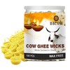 SATVIK Pack of 100 Pure Cow Ghee Wicks for Puja