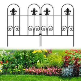 20 Pack Decorative Garden Fence Panels No Dig Fencing, Total 16.5in (H) x 20ft (L), Rustproof Metal Wire Garden Fence Border, Small Animal Barrier Fence for Dog