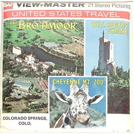 View Master The Broadmoor Hotel, Cheyenne Mountain Zoo, and Will Rogers Shrine Colorado 3D 3 Reel Packet