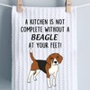 Funny Beagle Dog Kitchen Towel A Kitchen is Not Complete