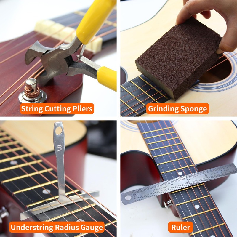 106Pcs Guitar Tool Kit, Guitar Accessories Guitar Maintenance Kit, Guitar